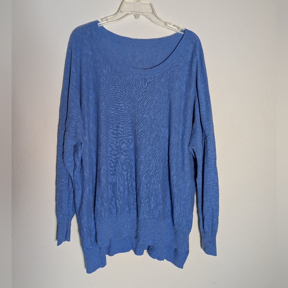 Eileen Fisher Womens Sweater Linen Cotton Quiet Luxury Scoop Neck Plus Size 2X